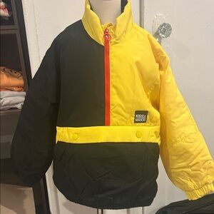 Zara Kids Yellow and Black Puffer Jacket